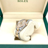 Rolex Datejust 36 Rose Gold Silver Dial Fluted Bezel Watch Model # 116231 Serial #G780***